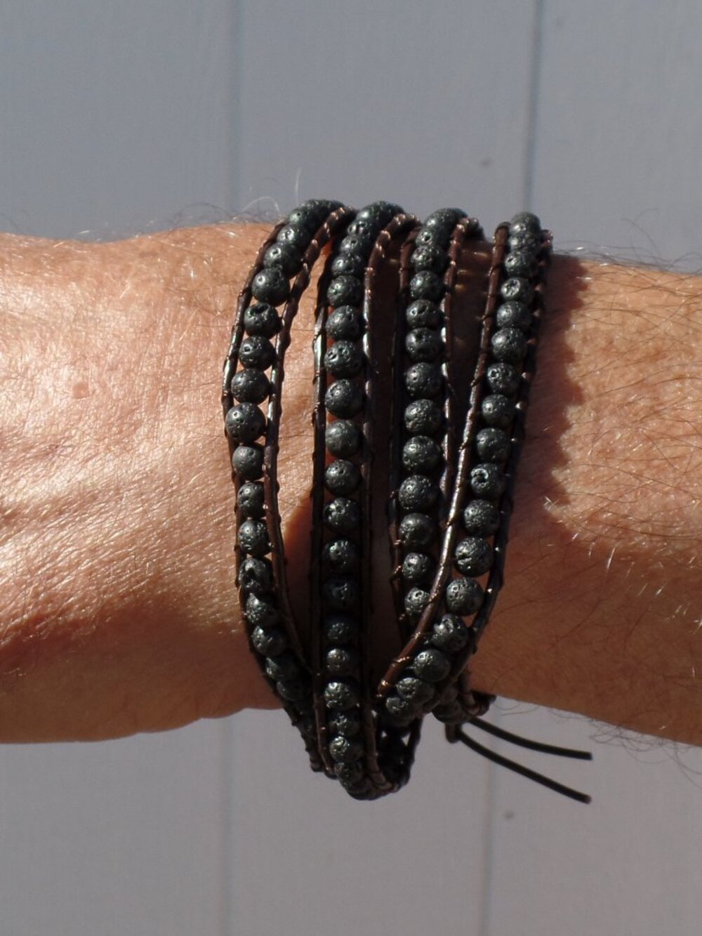 Lava Rock Wrap Bracelet NWOT
